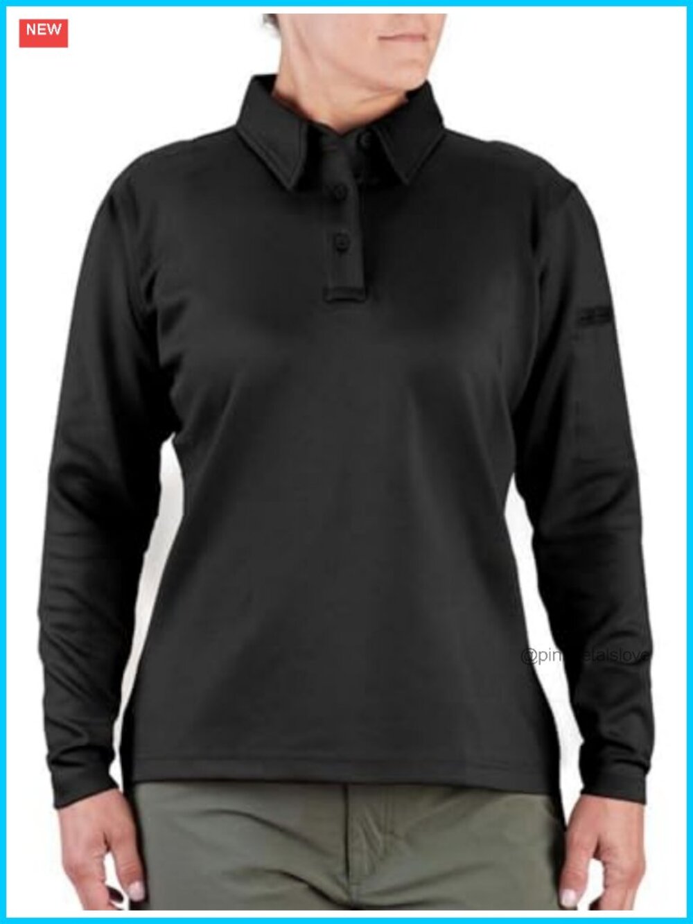 Women's I.C.E. Performance Polo Long Sleeve Moisture Wicking 94% Polyester